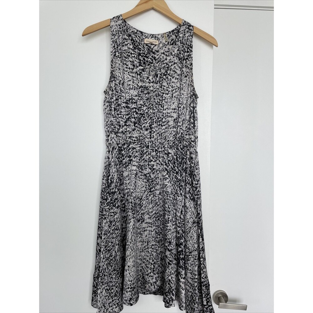 Rebecca Taylor Floral Print Sleeveless Silk Dress 4